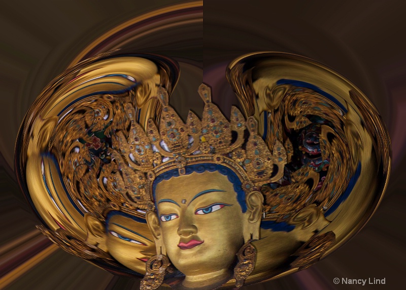 Budda head distorted