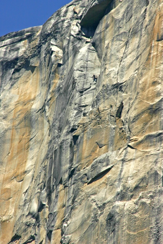 Climbers on El Capitan, Yosemite Valley, CA