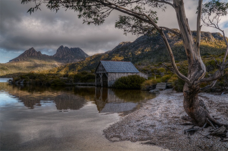 The Boatshed on Dove Lake.