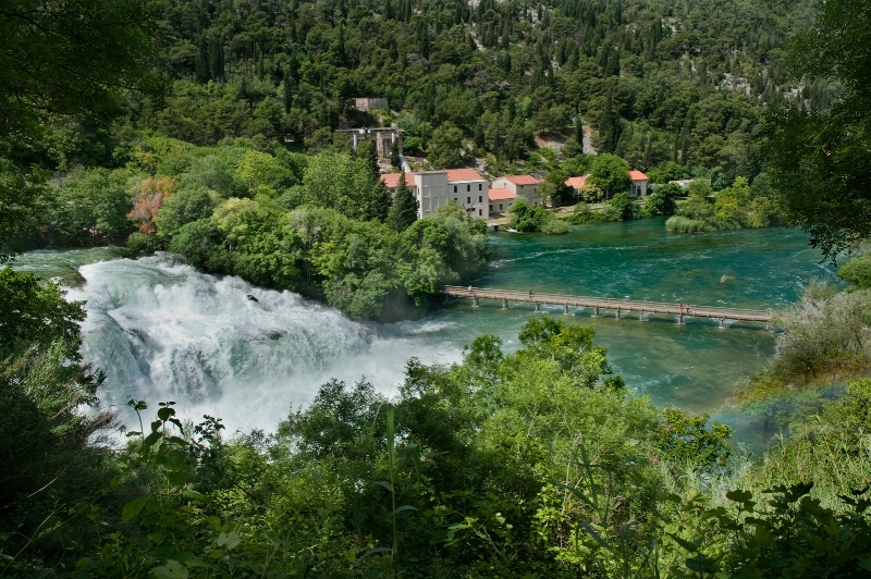 Krka Falls and the old mill, Skradin, Croatia