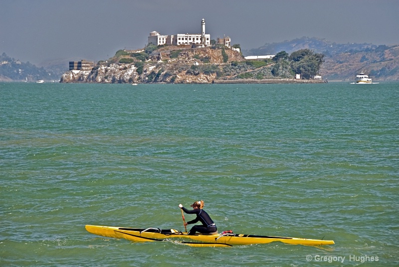Kayaker in San Francisco bay