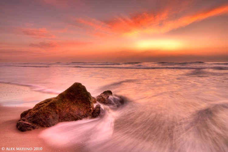 Soft Glow On Ocean Beach