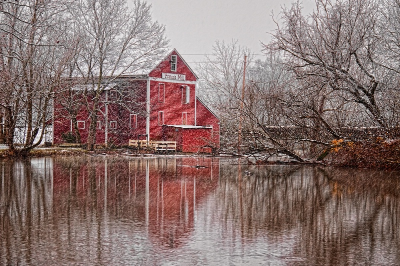 Prater's Mill in Snow - ID: 10395888 © Robert A. Burns