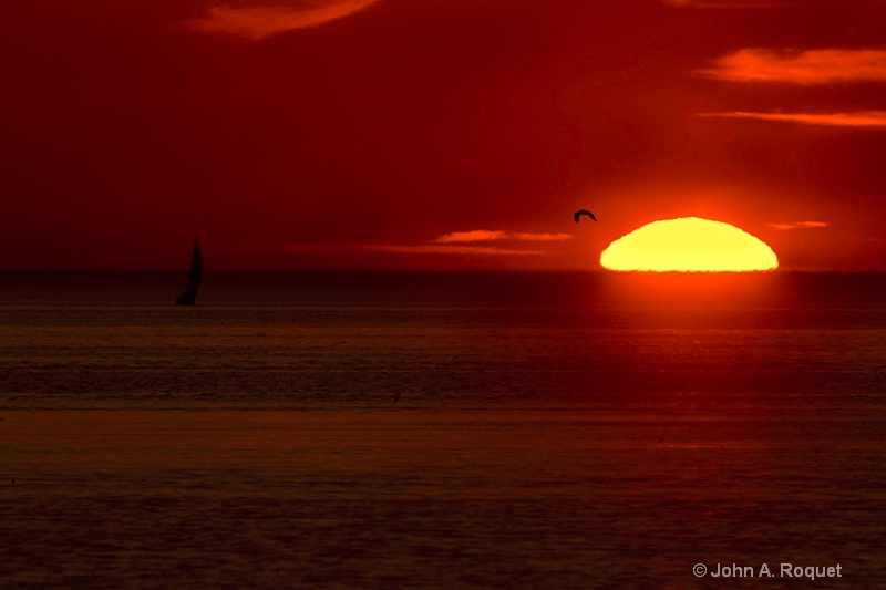 Summer Sunset on Lake Michigan - ID: 10397923 © John A. Roquet