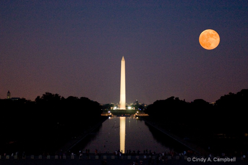Washington Monument Moon
