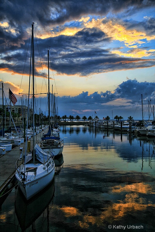 Sanford Marina, Sanford, Florida at Sunset