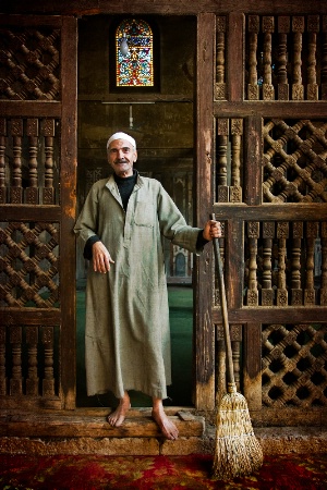 Inside the mosque