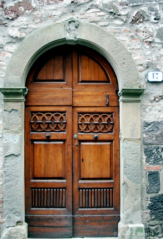 European door featuring circles