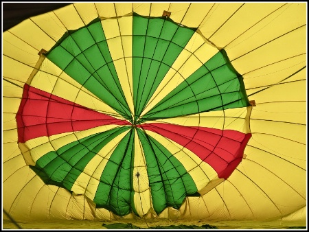 Inflating a hot air balloon