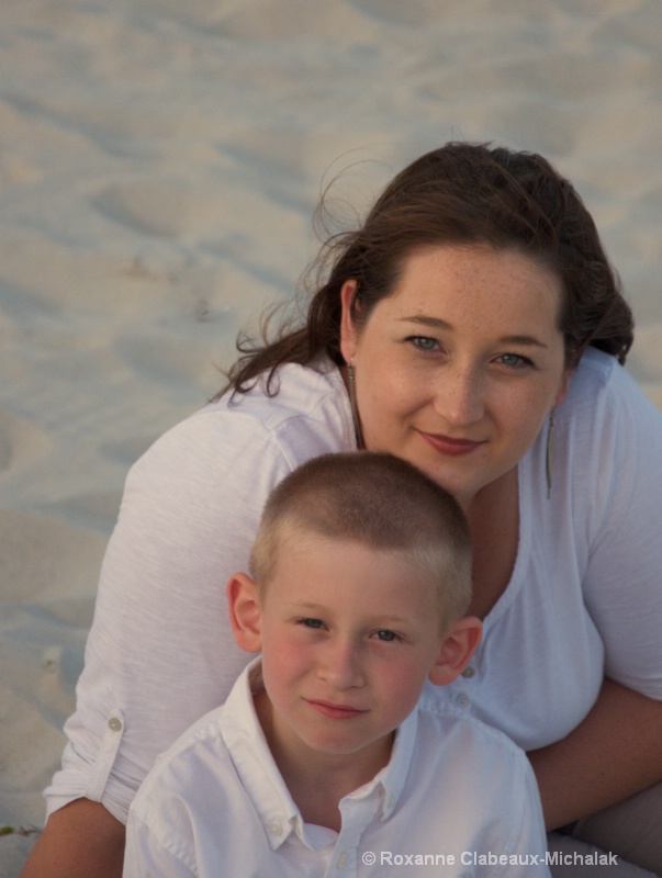 Mother and Son Vacation at the Beach