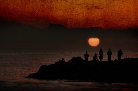 fishing on the jetty