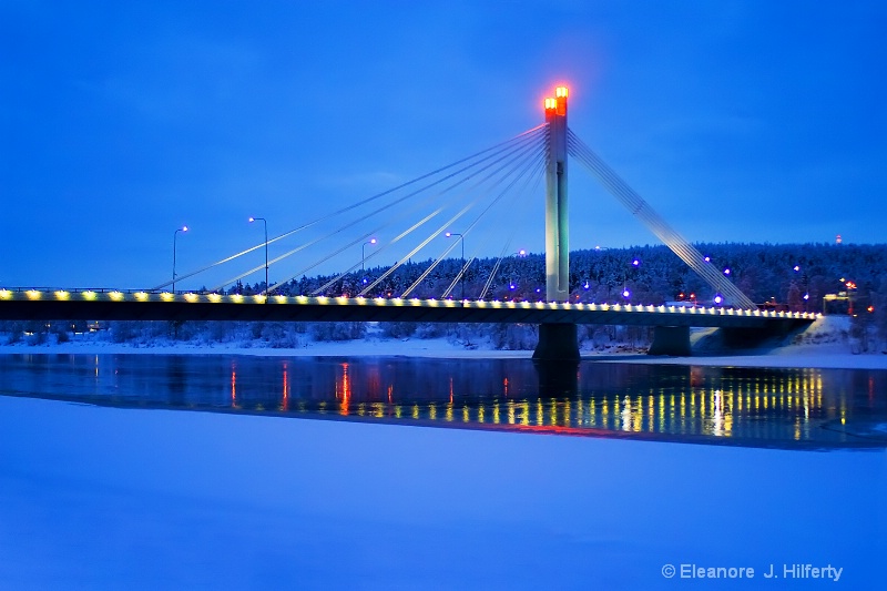 Ounaspuist bridge in Rovanieme(Finland) at dawn - ID: 10536191 © Eleanore J. Hilferty
