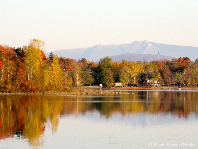 Fall Reflections to Mt. Mansfield  - ID: 10537129 © Raven Schwan-Noble