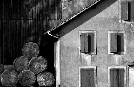 Bales By The Barn
