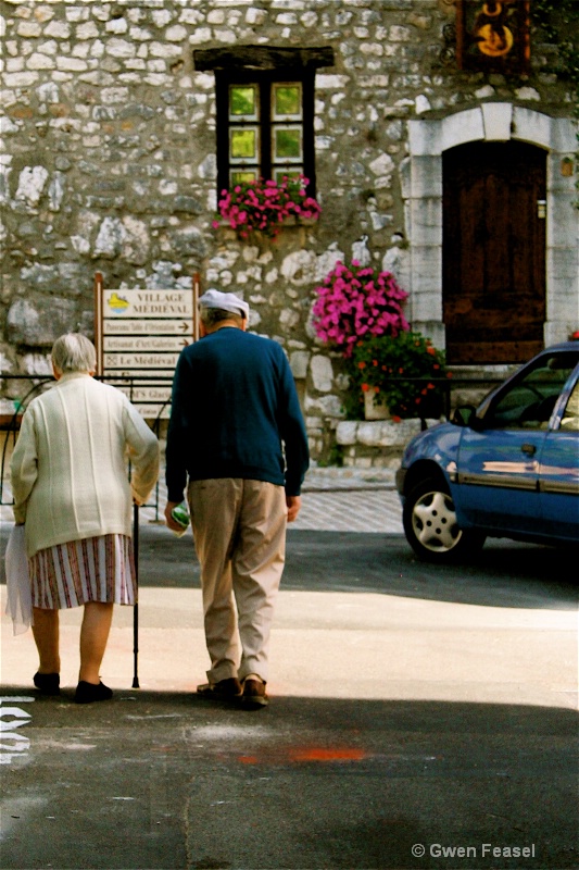 Elderly Couple in France
