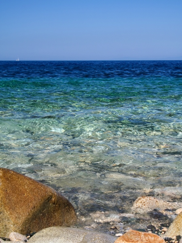 Transparent mediterranean sea