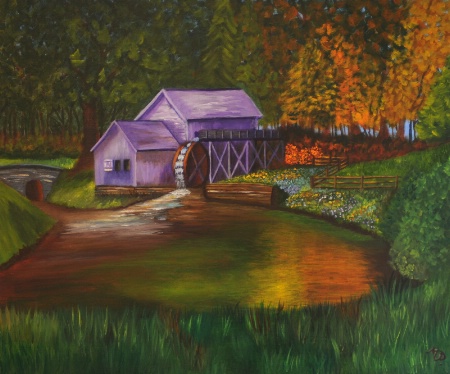 Mabry Mill - Oil on canvas 24" x 30"