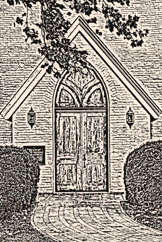 Church Door Drawing