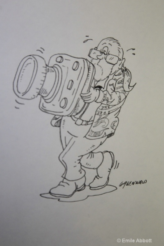 Cartoon of Doc Abbott, Photographer