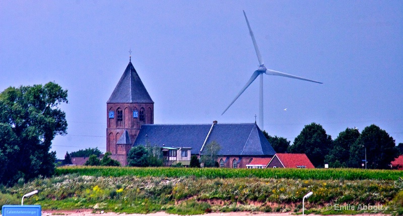 Windmill along Canal - ID: 10616114 © Emile Abbott