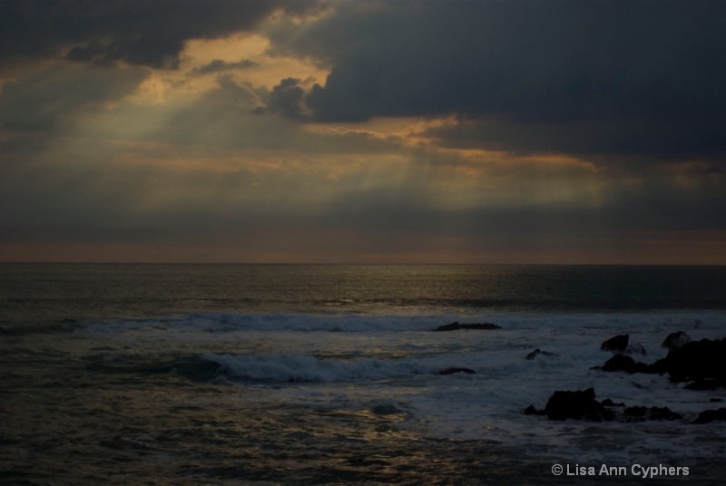 sunset @ San Simeon before the storm  - ID: 10632370 © Lisa Ann Cyphers