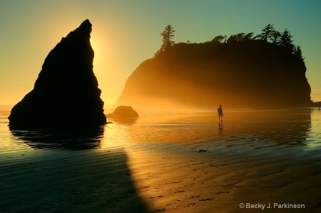 Sunset at Ruby Beach