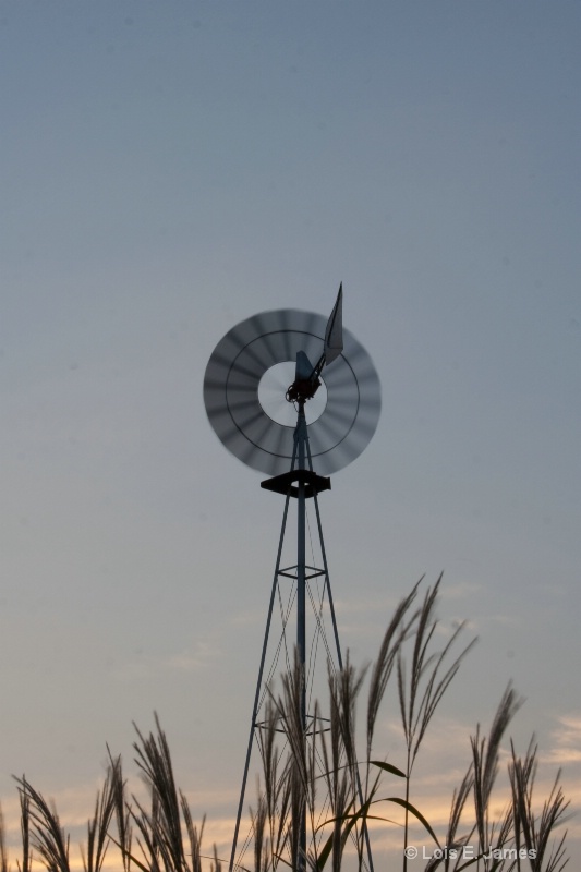 Windmill at dusk