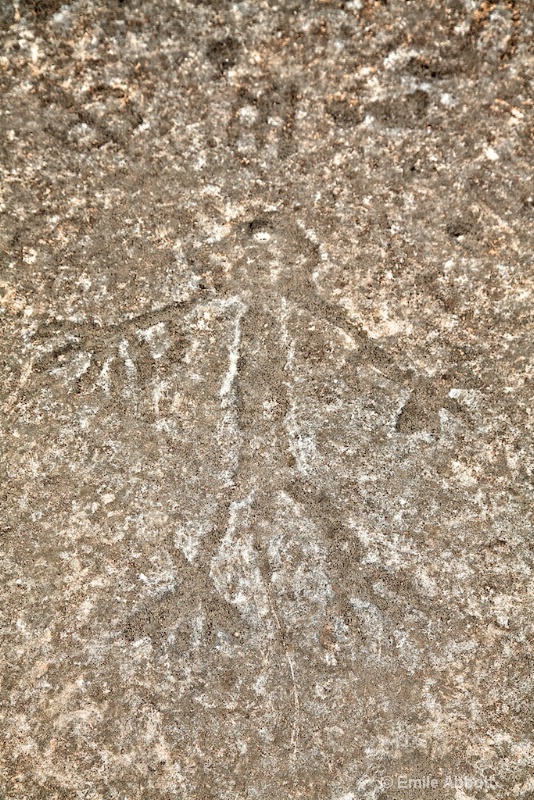 Red Monochrome Style Petroglyph - ID: 10682198 © Emile Abbott