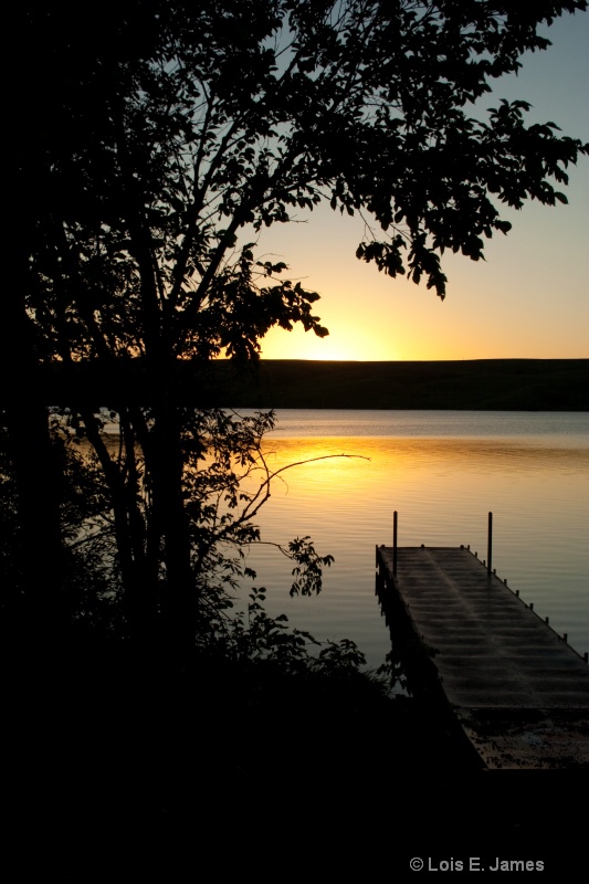 Sunset on Lake Ashtabula, North Dakota