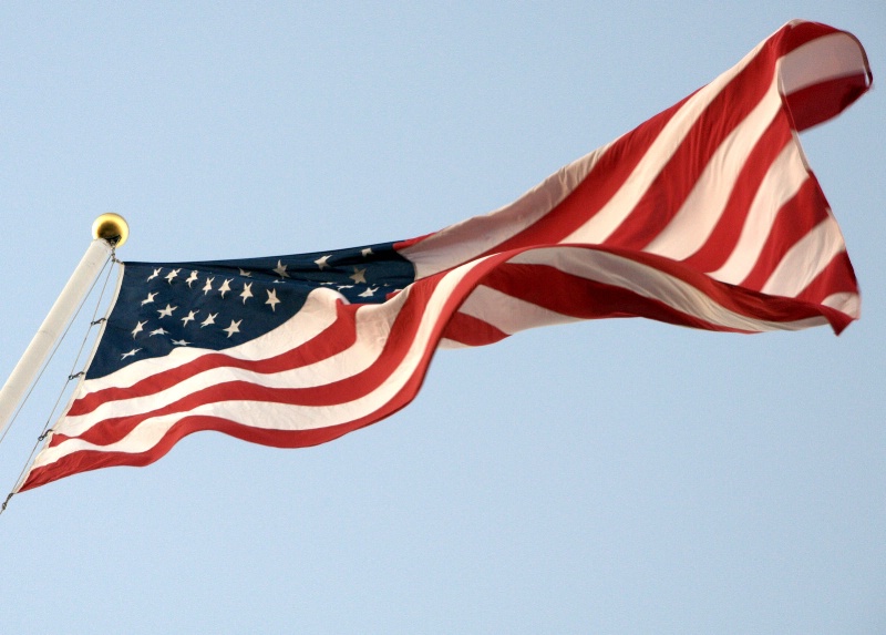 Looking up at the American Flag - ID: 10719071 © cari martin