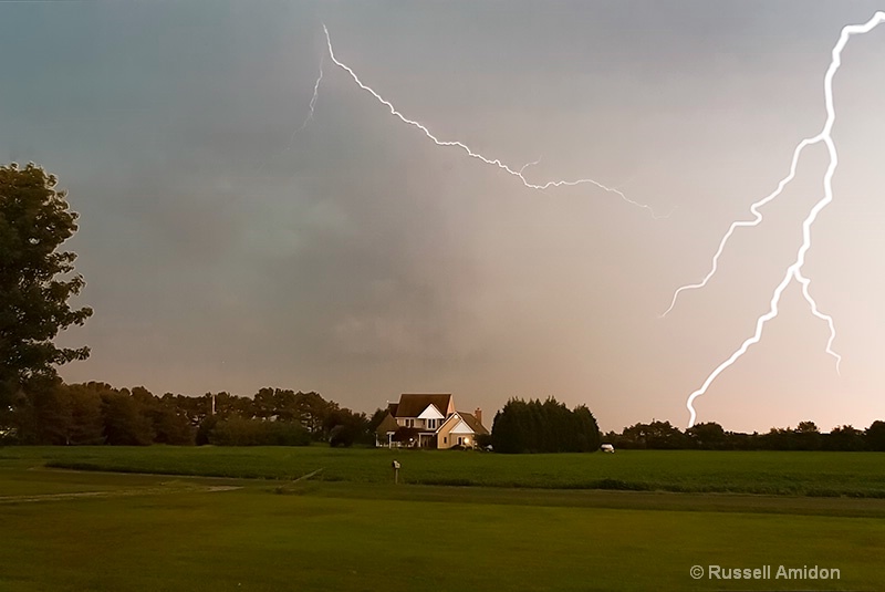 Lightning over Farmhouse