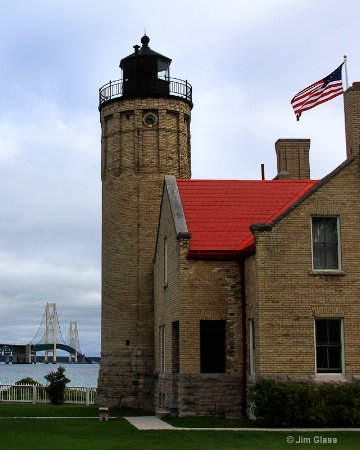 Mackinac Lighthouse and Bridge