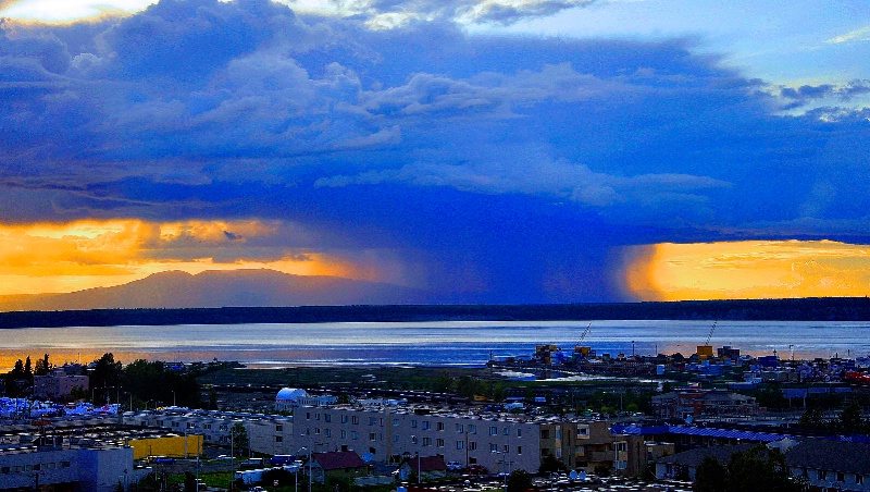 Summer Rain Cloud Near Anchorage