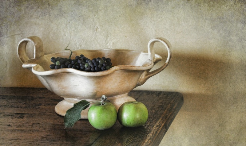 Still Life with Apples and Grapes