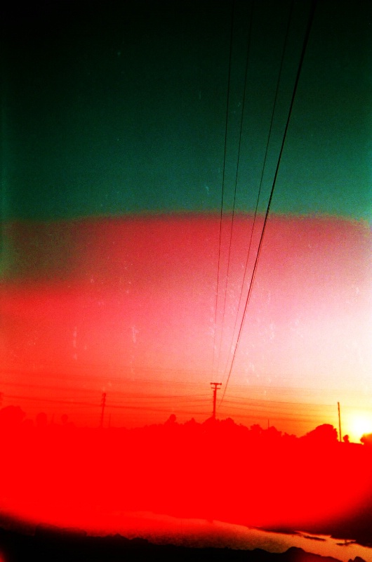 sunset with a disposable