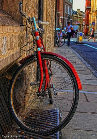 red bicycle