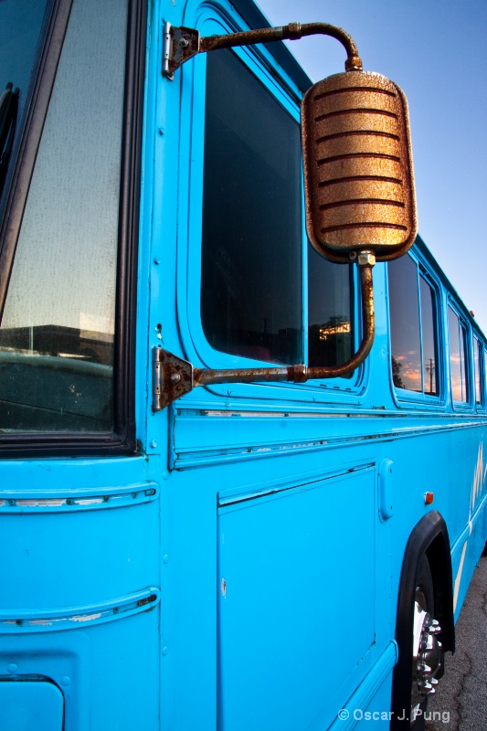 Smurf Blue Bus