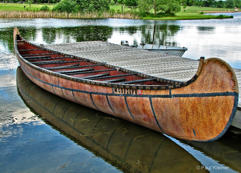 Canoe Reflection at Lake