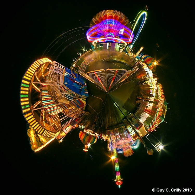 Nighttime at the Fair Polar Panorama