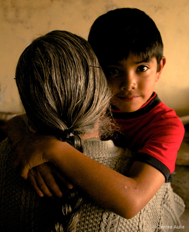 Pedro Hugging His Grandma