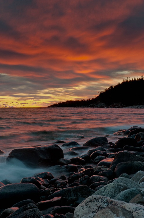 Lake Superior Sunset on Old Woman Bay