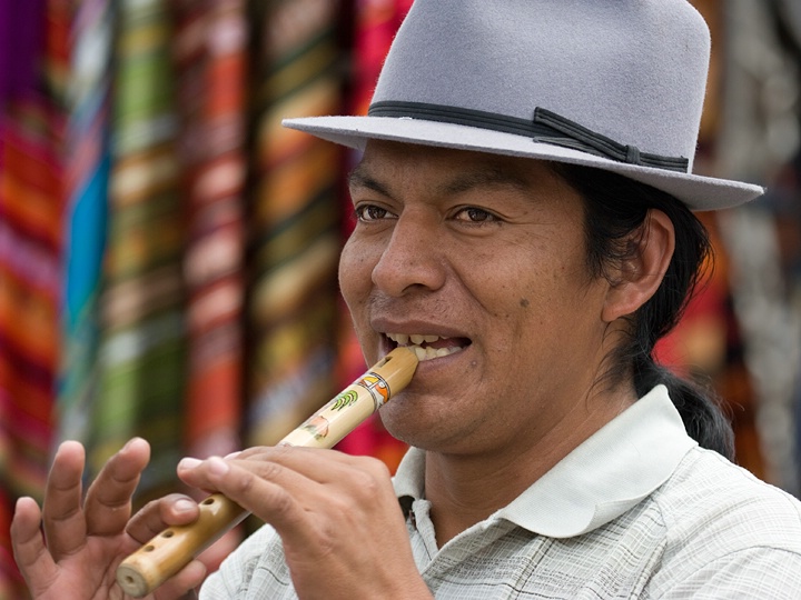 Ecuadorian Flute Player