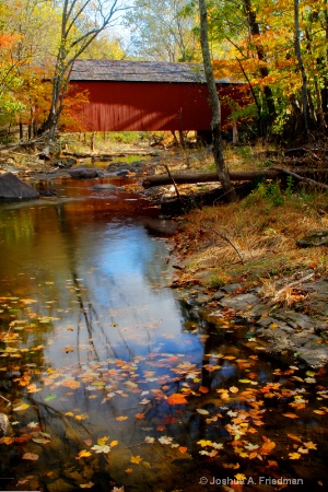 Cabin Run Covered Bridge - Autumn