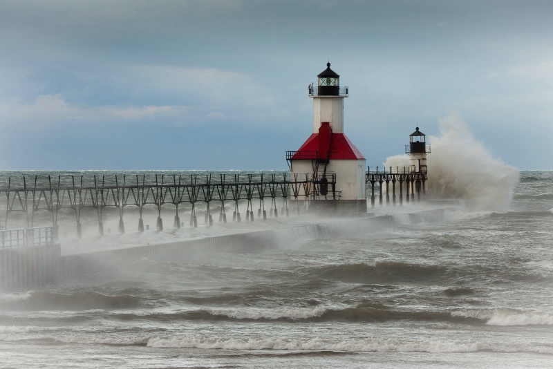 Waves O'er the Pier