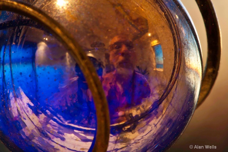 Self Portrait in a Blue Sphere