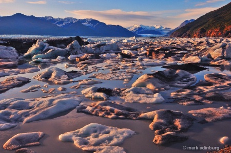 Knik Glacier at sunset