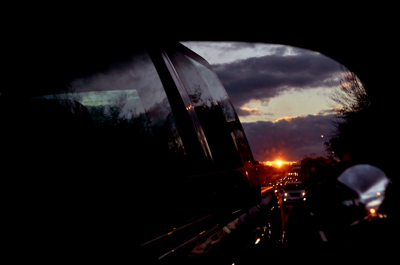Rearview Sunset