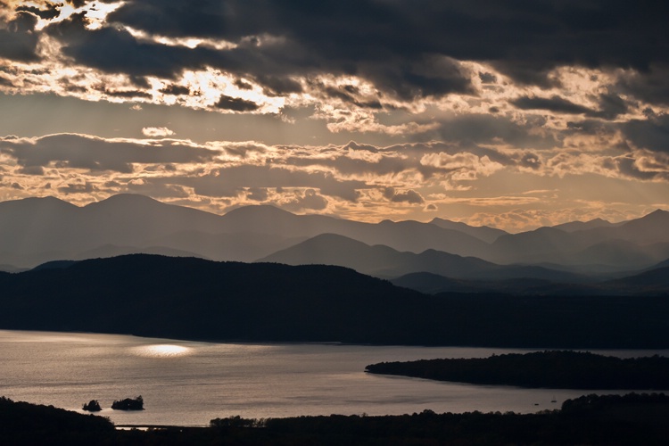 The Adirondacks over Lake Champlain, VT - ID: 11148704 © george w. sharpton