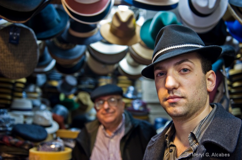 Selective Focus--Buying a Hat