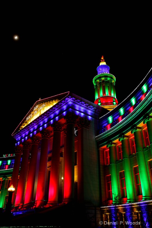 Holiday lights in Denver Colorado